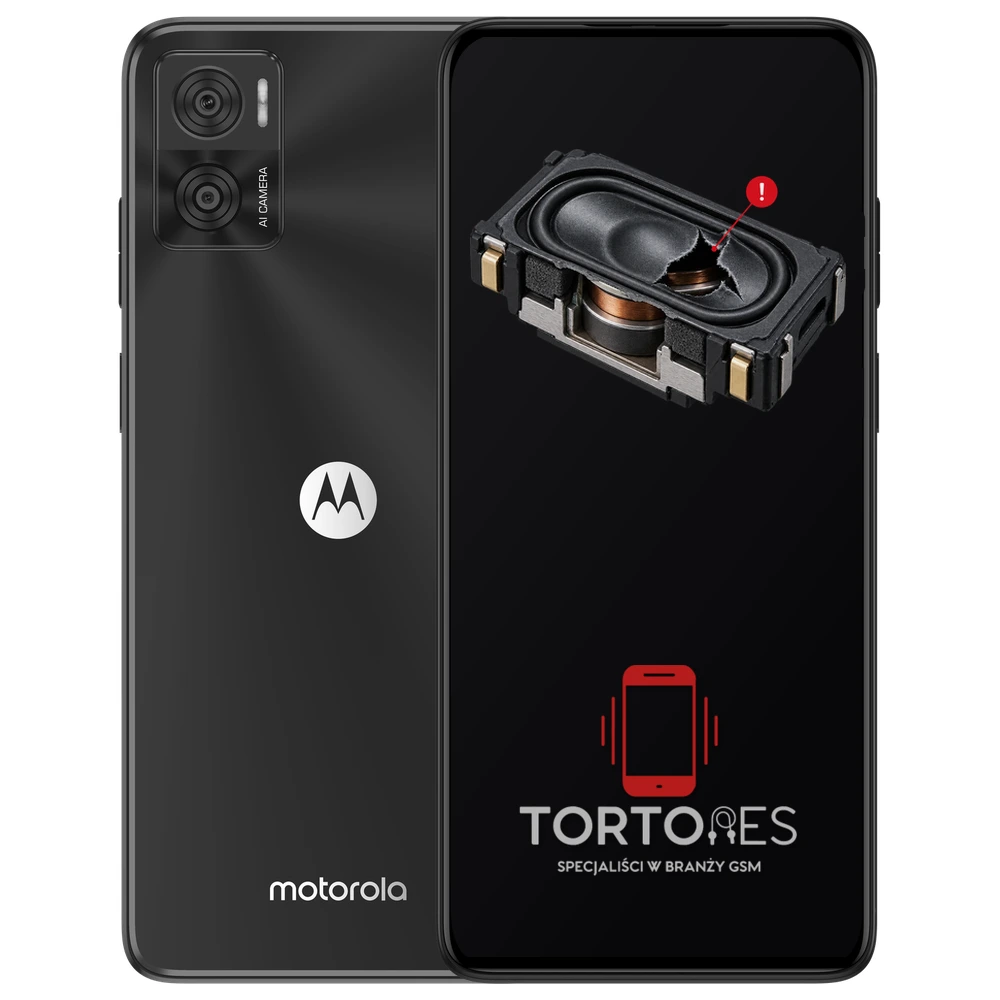 Motorola Moto E22 z symbolem głośnika multimedialnego - wymiana głośnika multimedialnego