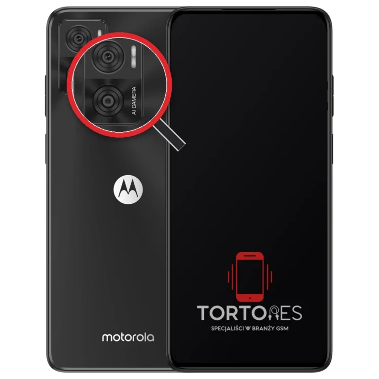Motorola Moto E22 z lupą na tylnych aparatach - wymiana tylnej kamery