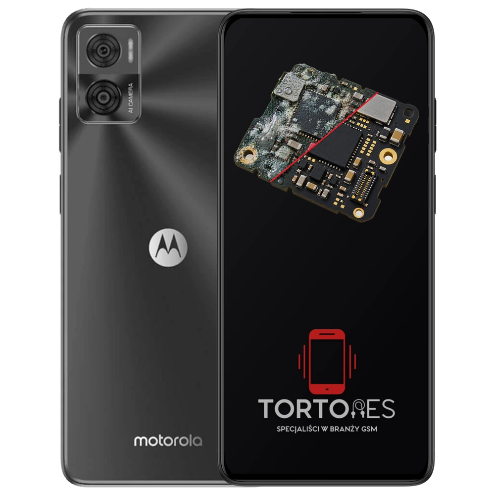 Motorola Moto E22i z ilustracją zalania - czyszczenie po zalaniu