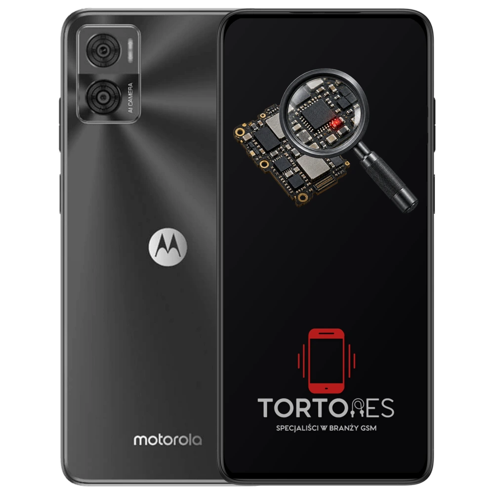 Motorola Moto E22i z symbolem diagnostyki - diagnoza telefonu