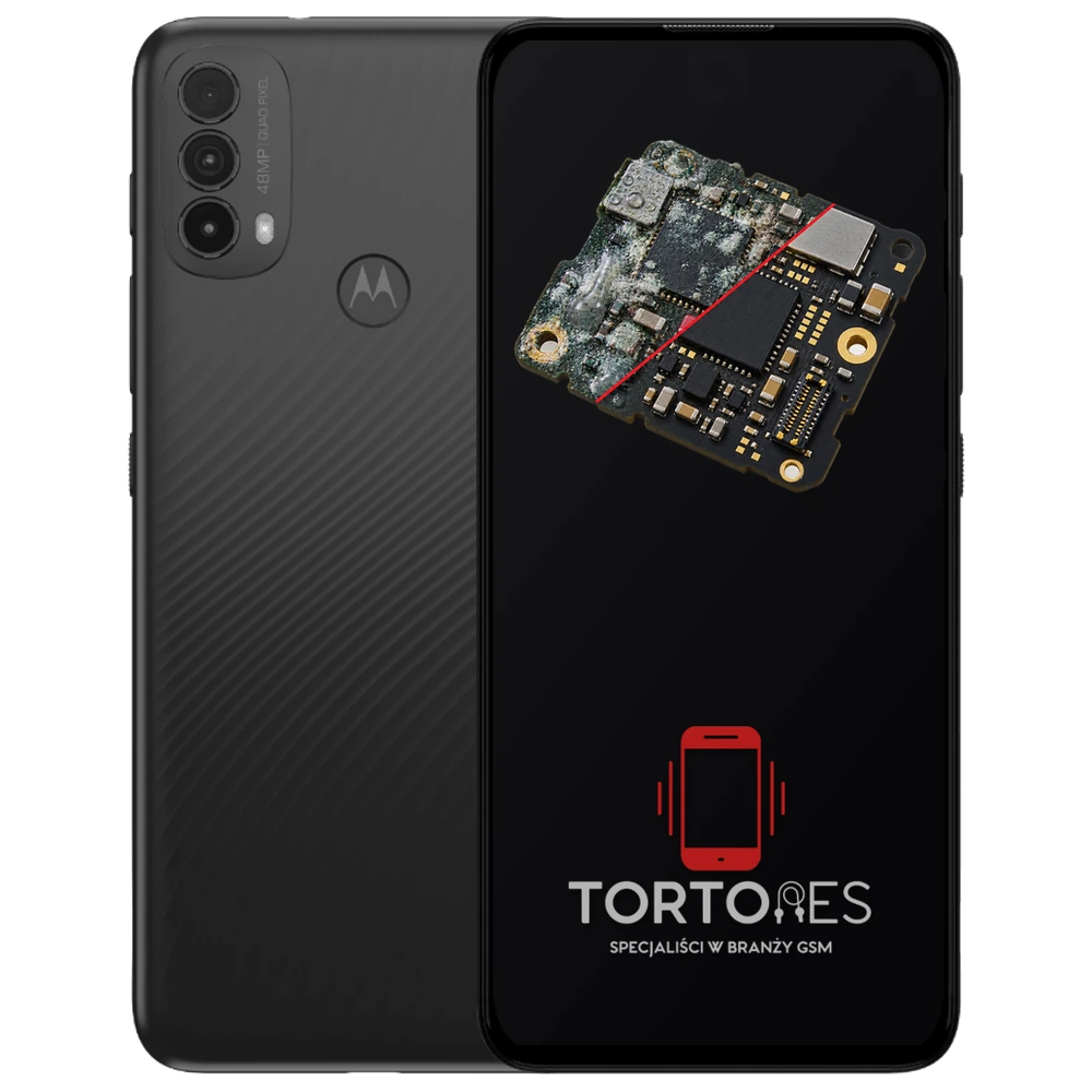 Motorola Moto E30 z ilustracją zalania - czyszczenie po zalaniu