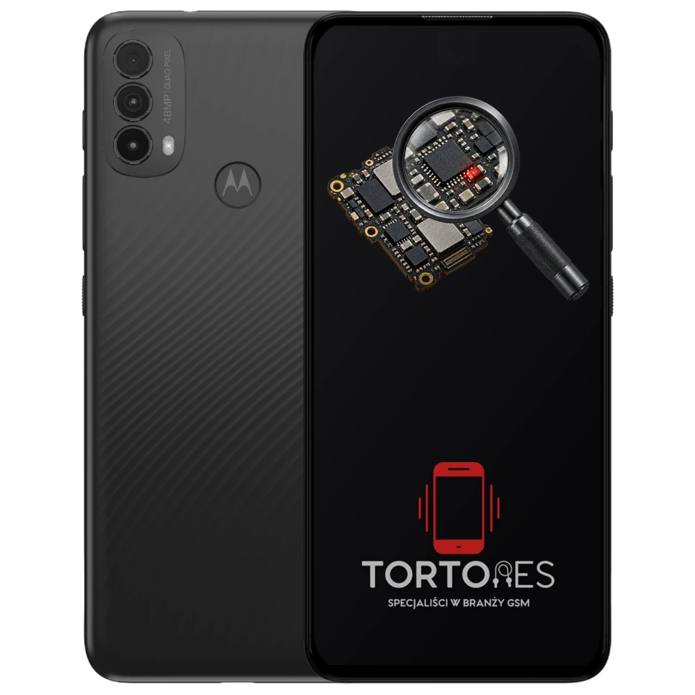 Motorola Moto E30 z symbolem diagnostyki - diagnoza telefonu