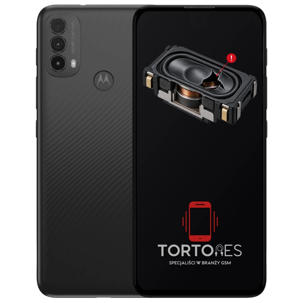 Motorola Moto E30 z symbolem głośnika multimedialnego - wymiana głośnika multimedialnego