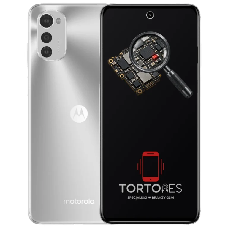 Motorola Moto E32s z symbolem diagnostyki - diagnoza telefonu