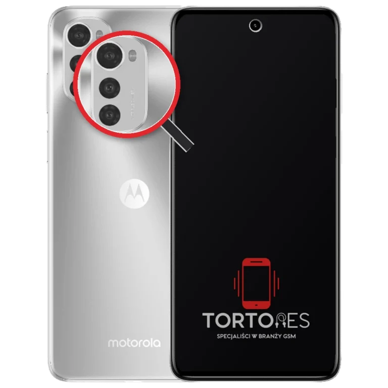 Motorola Moto E32s z lupą na tylnych aparatach - wymiana tylnej kamery