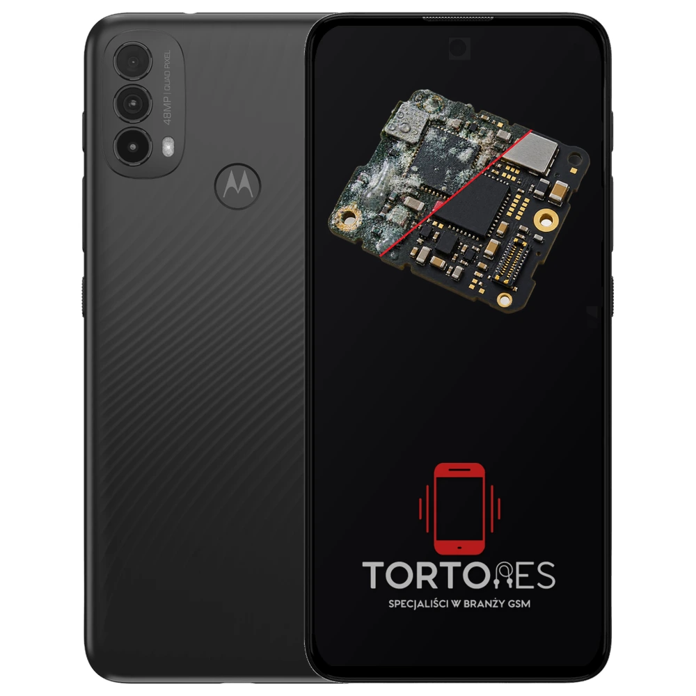 Motorola Moto E40 z ilustracją zalania - czyszczenie po zalaniu