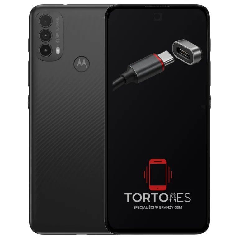 Motorola Moto E40 z ilustracją złącza ładowania - naprawa złącza ładowania