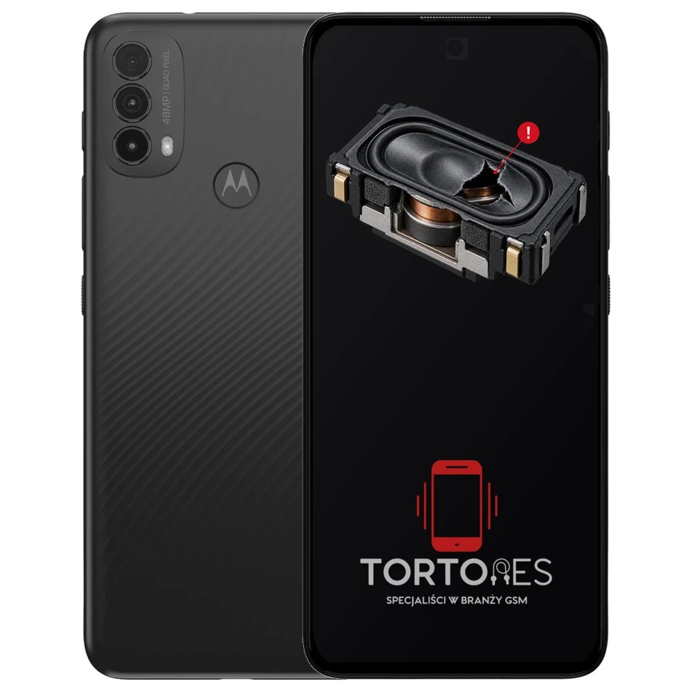 Motorola Moto E40 z symbolem głośnika multimedialnego - wymiana głośnika multimedialnego