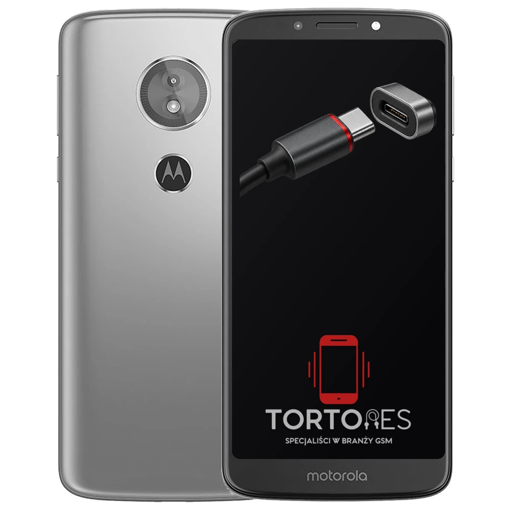 Motorola Moto E5 z ilustracją złącza ładowania - naprawa złącza ładowania