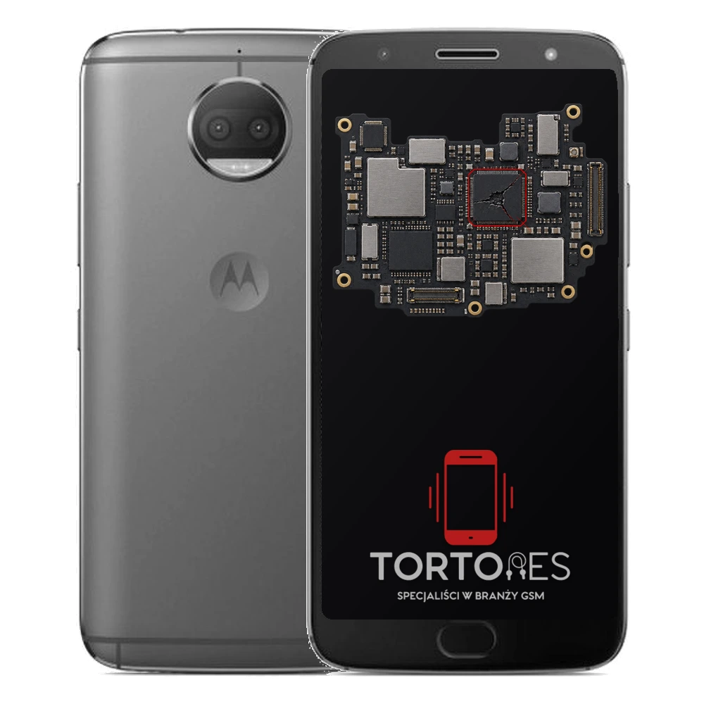 Motorola Moto E5 Plus z ilustracją płyty głównej - naprawa płyty głównej