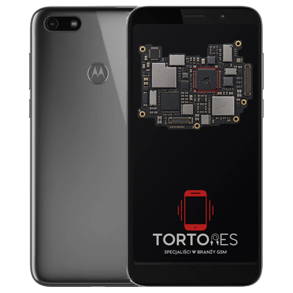 Motorola Moto E6 Play z ilustracją płyty głównej - naprawa płyty głównej