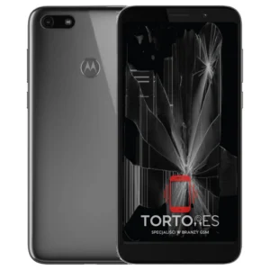Motorola Moto E6 Play z ilustracją pękniętego wyświetlacza - wymiana zbitego wyświetlacza