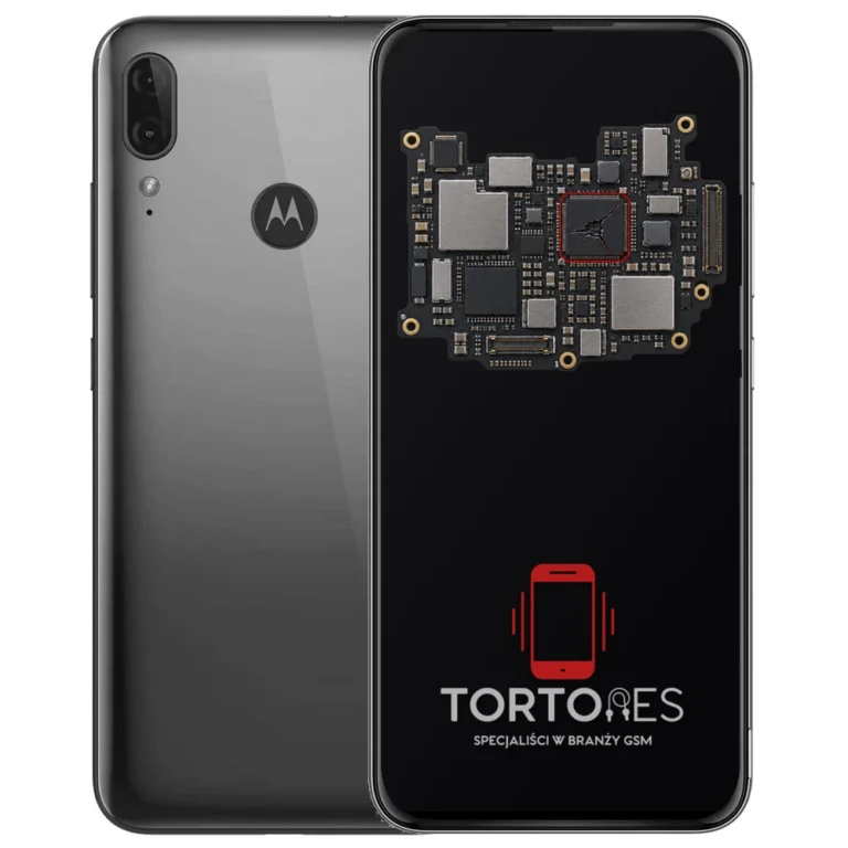 Motorola Moto E6 Plus z ilustracją płyty głównej - naprawa płyty głównej