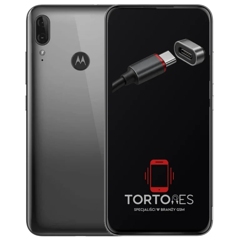 Motorola Moto E6 Plus z ilustracją złącza ładowania - naprawa złącza ładowania