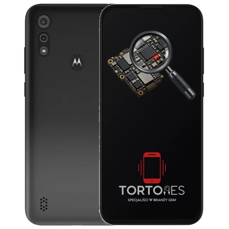 Motorola Moto E6s z symbolem diagnostyki - diagnoza telefonu