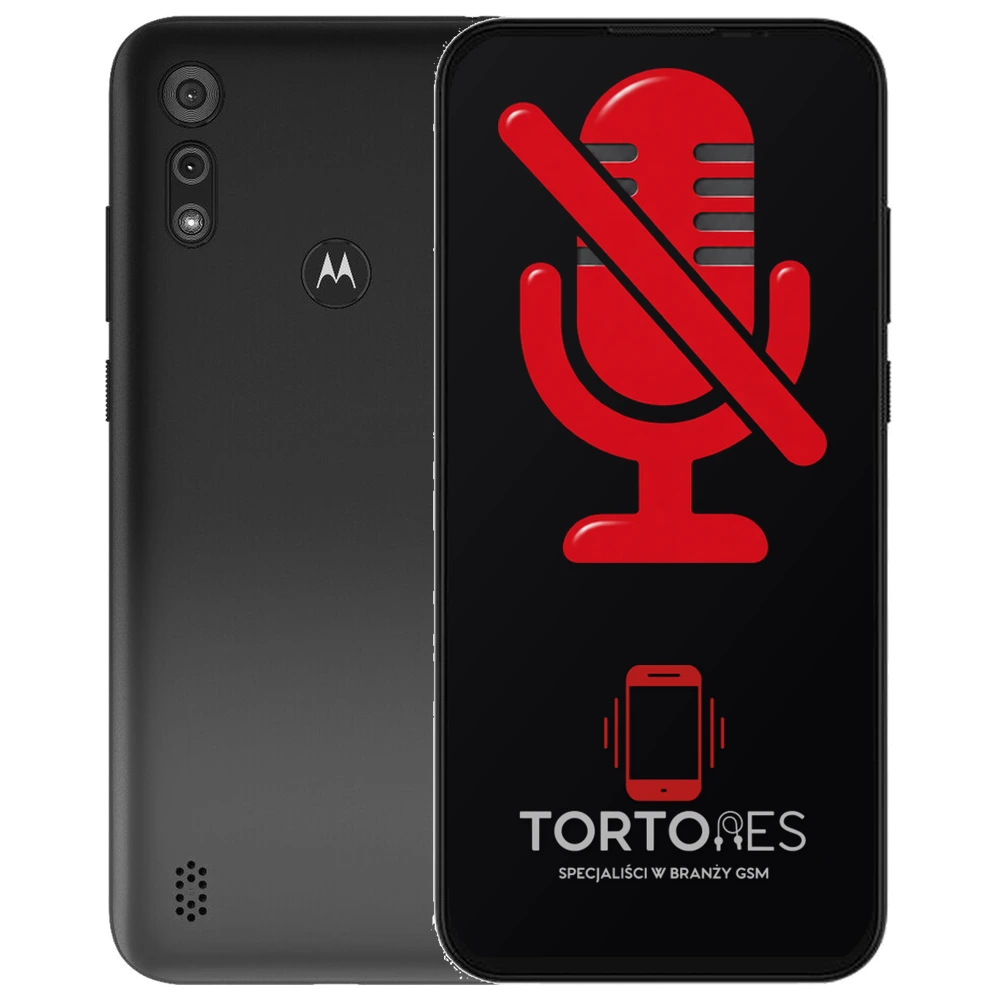 Motorola Moto E6s z symbolem mikrofonu - naprawa mikrofonu