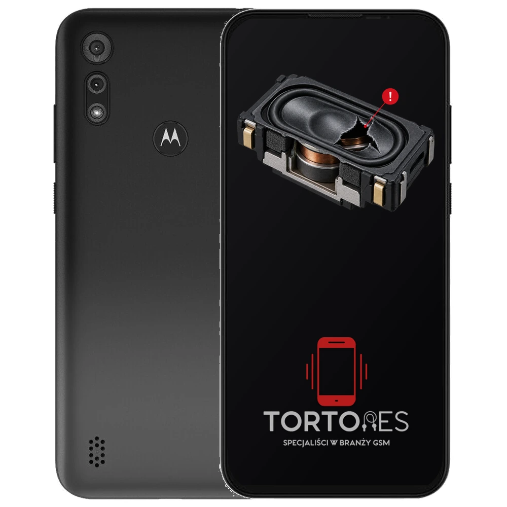 Motorola Moto E6s z symbolem głośnika multimedialnego - wymiana głośnika multimedialnego
