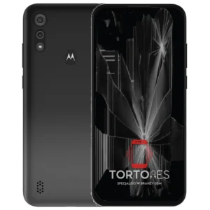 Motorola Moto E6s z ilustracją pękniętego wyświetlacza - wymiana zbitego wyświetlacza