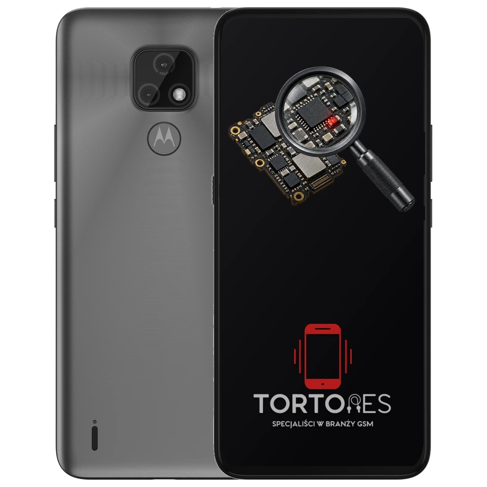 Motorola Moto E7 z symbolem diagnostyki - diagnoza telefonu