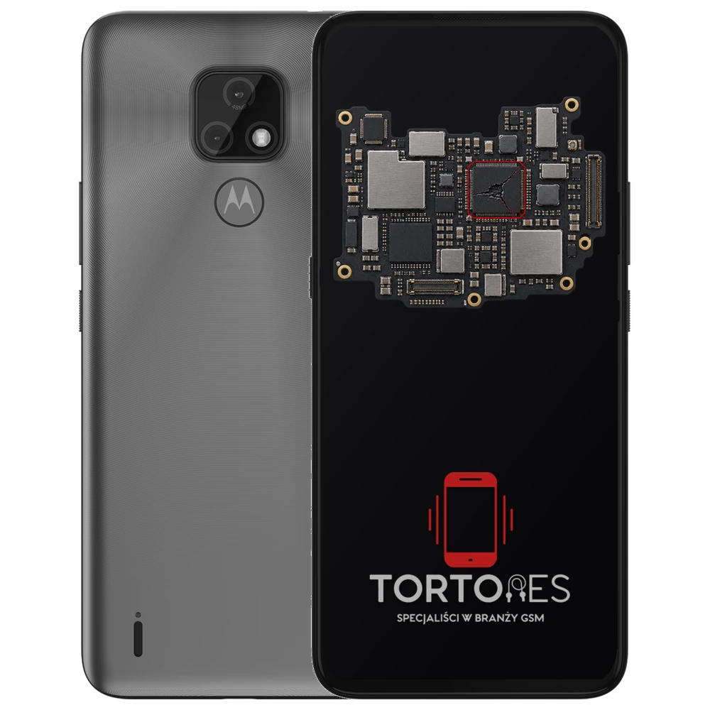 Motorola Moto E7 z ilustracją płyty głównej - naprawa płyty głównej