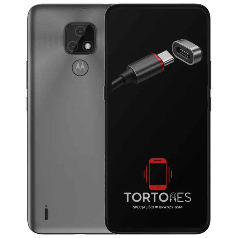 Motorola Moto E7 z ilustracją złącza ładowania - naprawa złącza ładowania