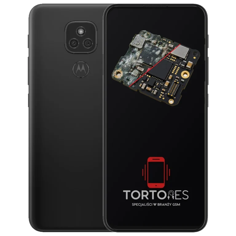 Motorola Moto E7 Plus z ilustracją zalania - czyszczenie po zalaniu