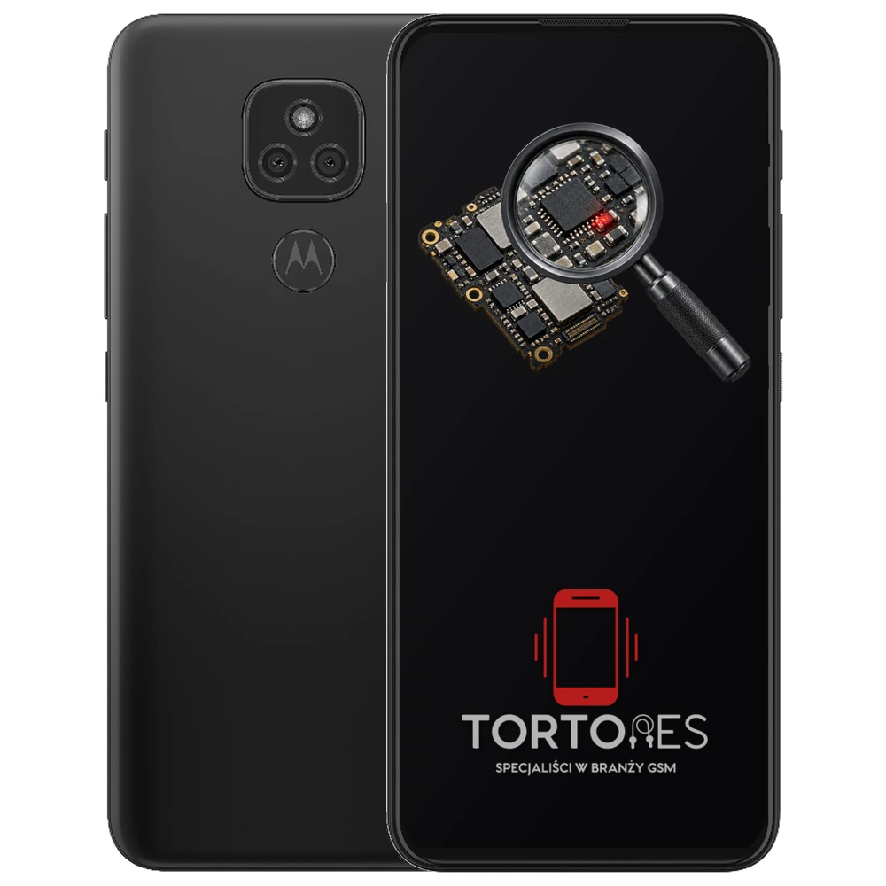 Motorola Moto E7 Plus z symbolem diagnostyki - diagnoza telefonu