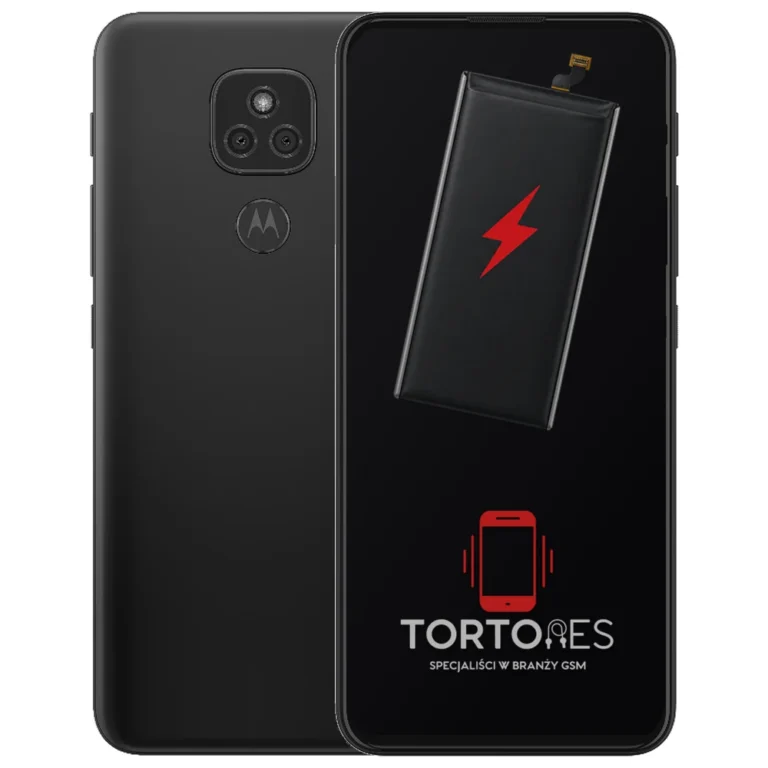Motorola Moto E7 Plus z ilustracją baterii - wymiana baterii