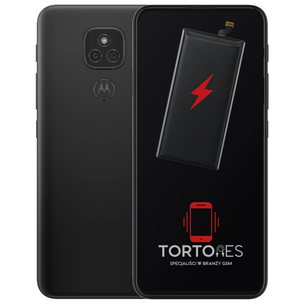 Motorola Moto E7 Plus z ilustracją baterii - wymiana baterii