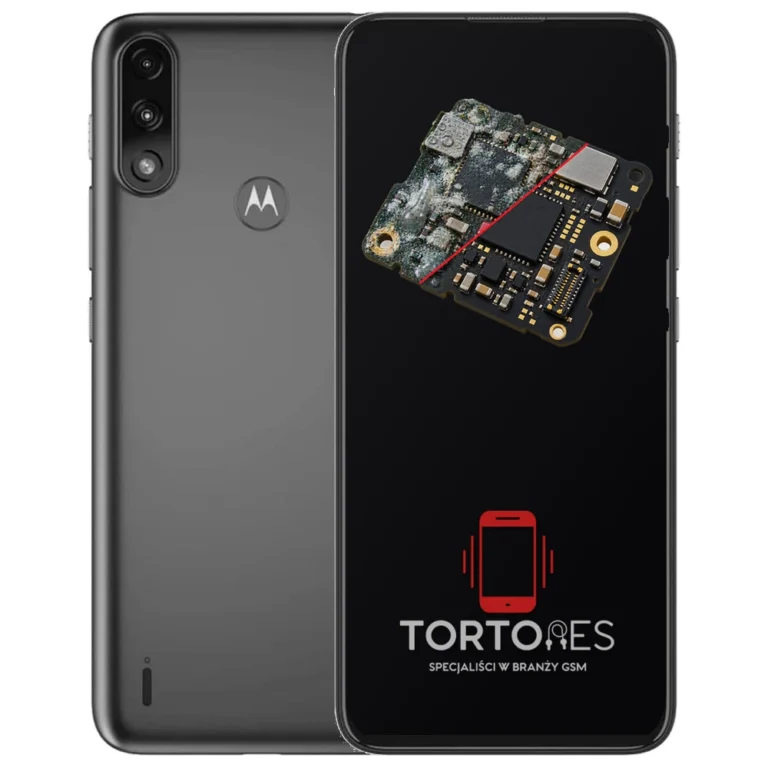Motorola Moto E7 Power z ilustracją zalania - czyszczenie po zalaniu