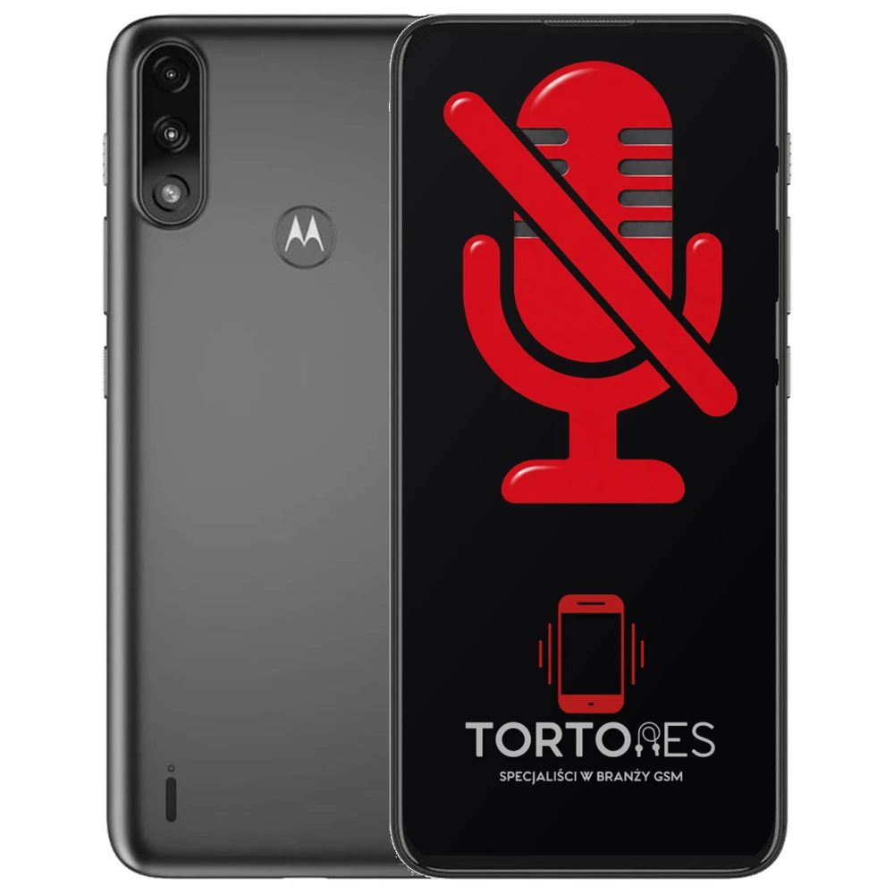 Motorola Moto E7 Power z symbolem mikrofonu - naprawa mikrofonu