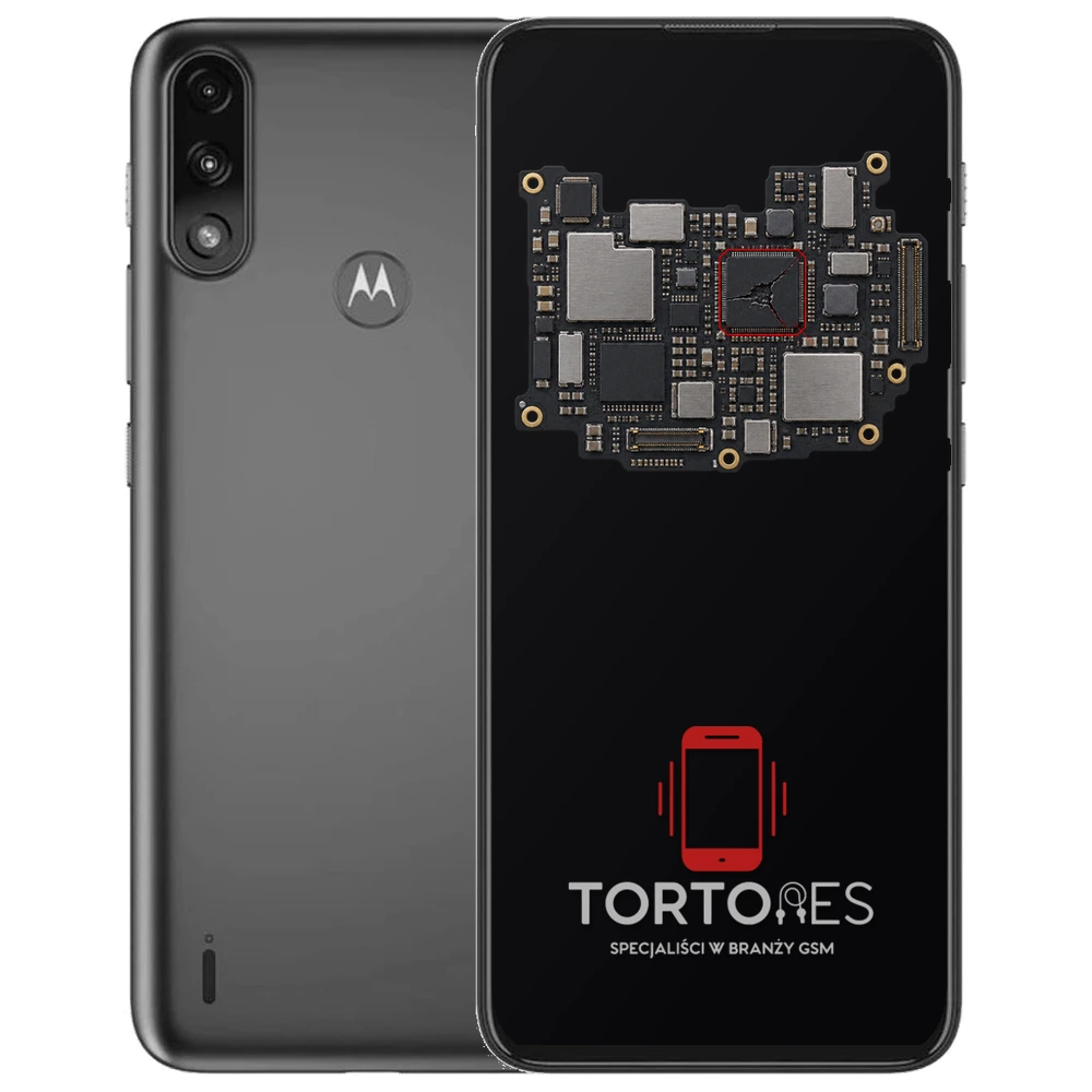 Motorola Moto E7 Power z ilustracją płyty głównej - naprawa płyty głównej
