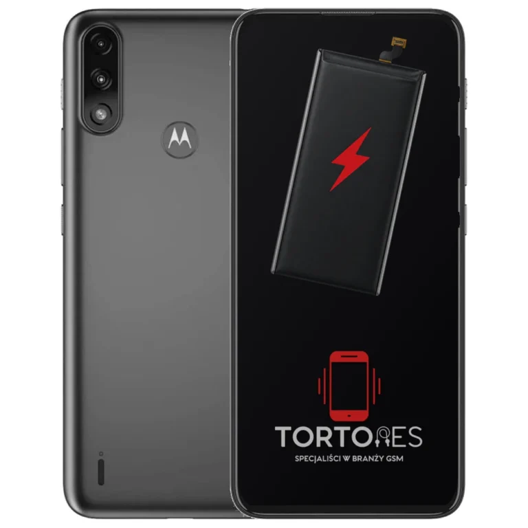 Motorola Moto E7 Power z ilustracją baterii - wymiana baterii
