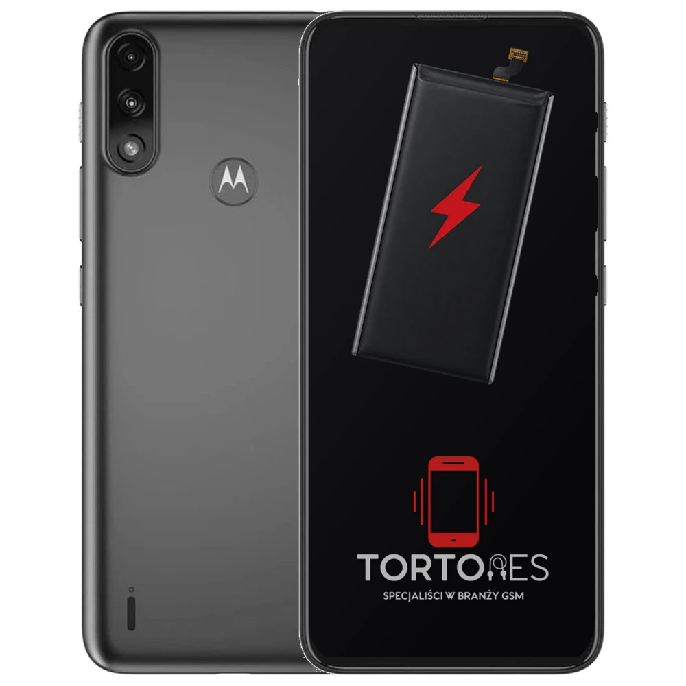 Motorola Moto E7 Power z ilustracją baterii - wymiana baterii