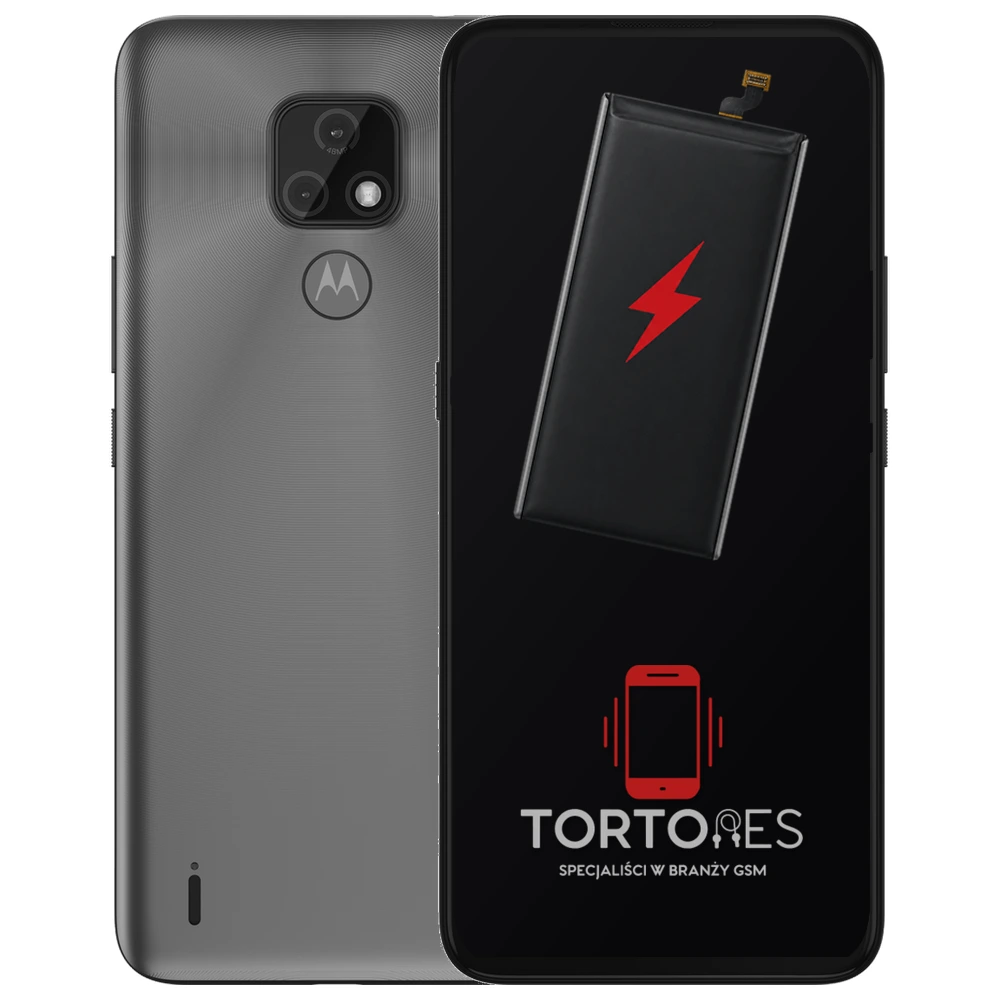 Motorola Moto E7 z ilustracją baterii - wymiana baterii