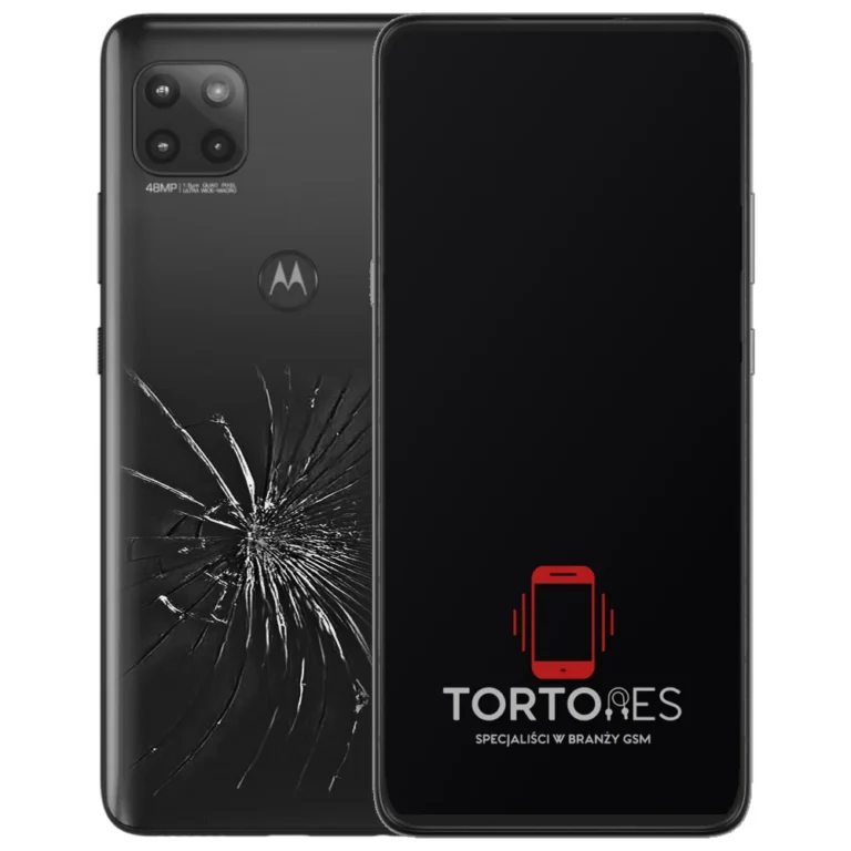 Motorola Moto G 5G (2020) z ilustracją pękniętej tylnej klapki - wymiana zbitej klapki