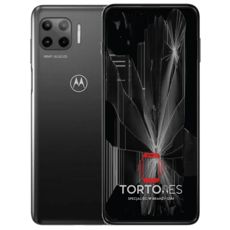 Motorola Moto G 5G Plus (2020) z ilustracją pękniętego wyświetlacza - wymiana zbitego wyświetlacza