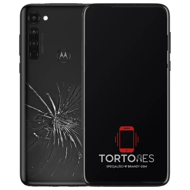 Motorola Moto G Pro z ilustracją pękniętej tylnej klapki - wymiana zbitej klapki
