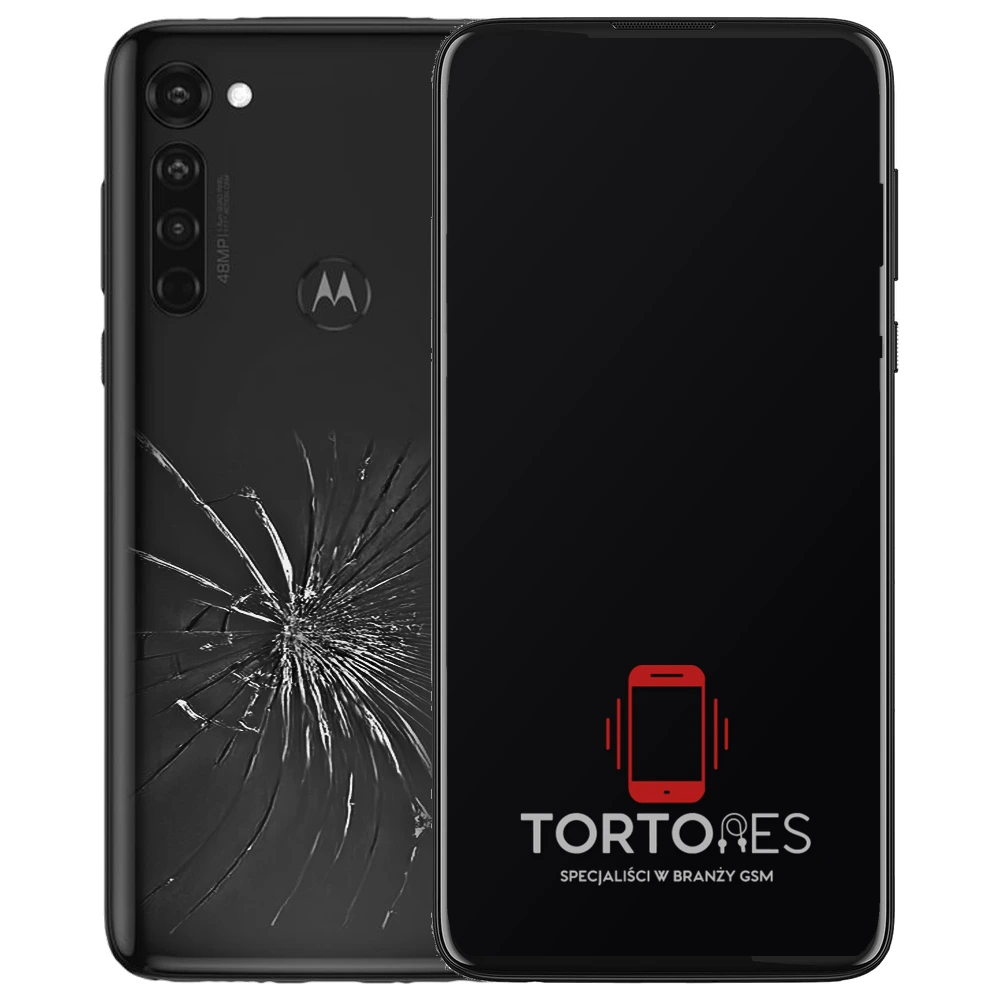 Motorola Moto G Pro z ilustracją pękniętej tylnej klapki - wymiana zbitej klapki