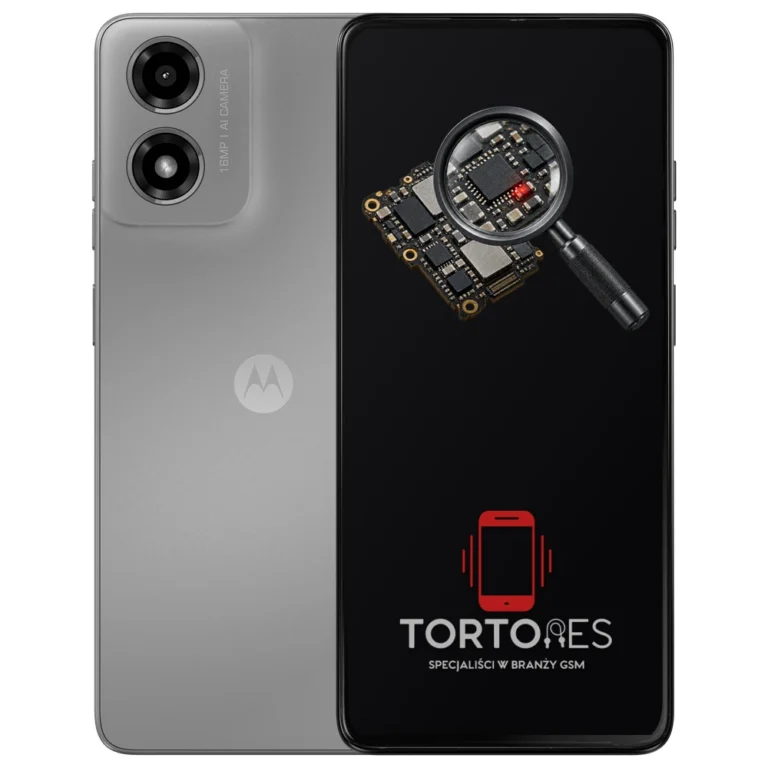 Motorola Moto G04 z symbolem diagnostyki - diagnoza telefonu