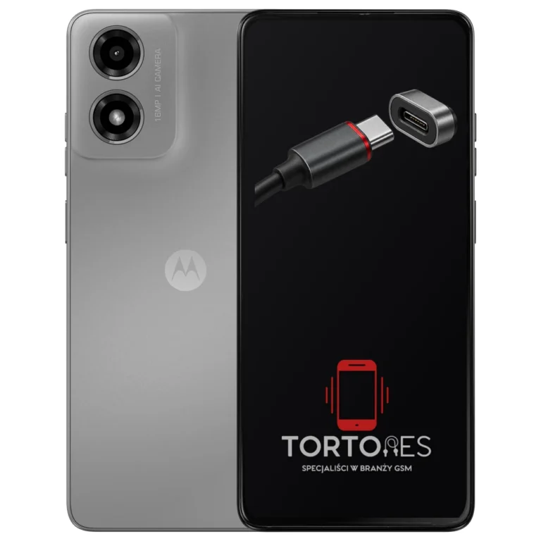 Motorola Moto G04 z ilustracją złącza ładowania - naprawa złącza ładowania