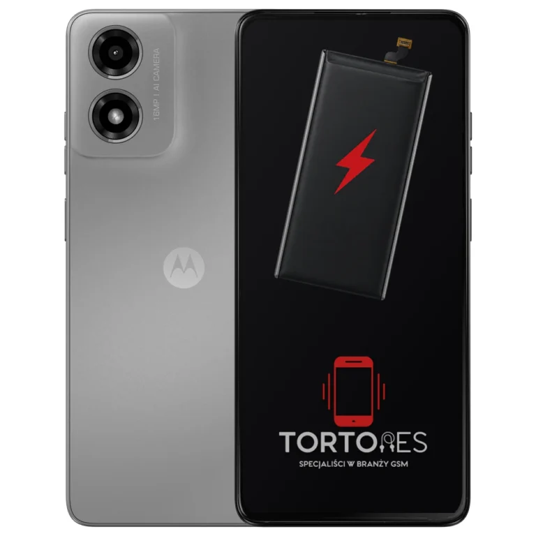 Motorola Moto G04 z ilustracją baterii - wymiana baterii