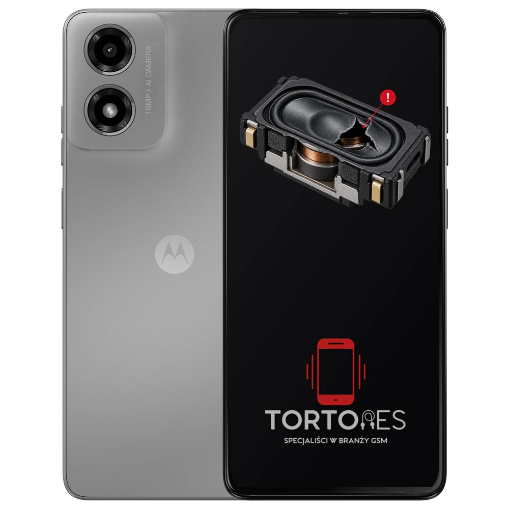 Motorola Moto G04 z symbolem głośnika multimedialnego - wymiana głośnika multimedialnego