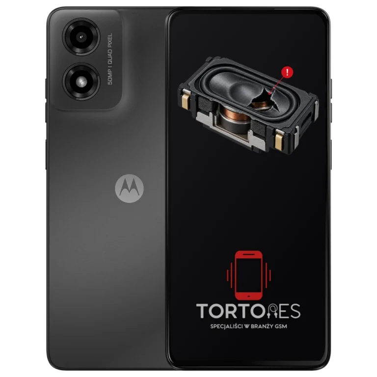 Motorola Moto G04s z symbolem głośnika multimedialnego - wymiana głośnika multimedialnego
