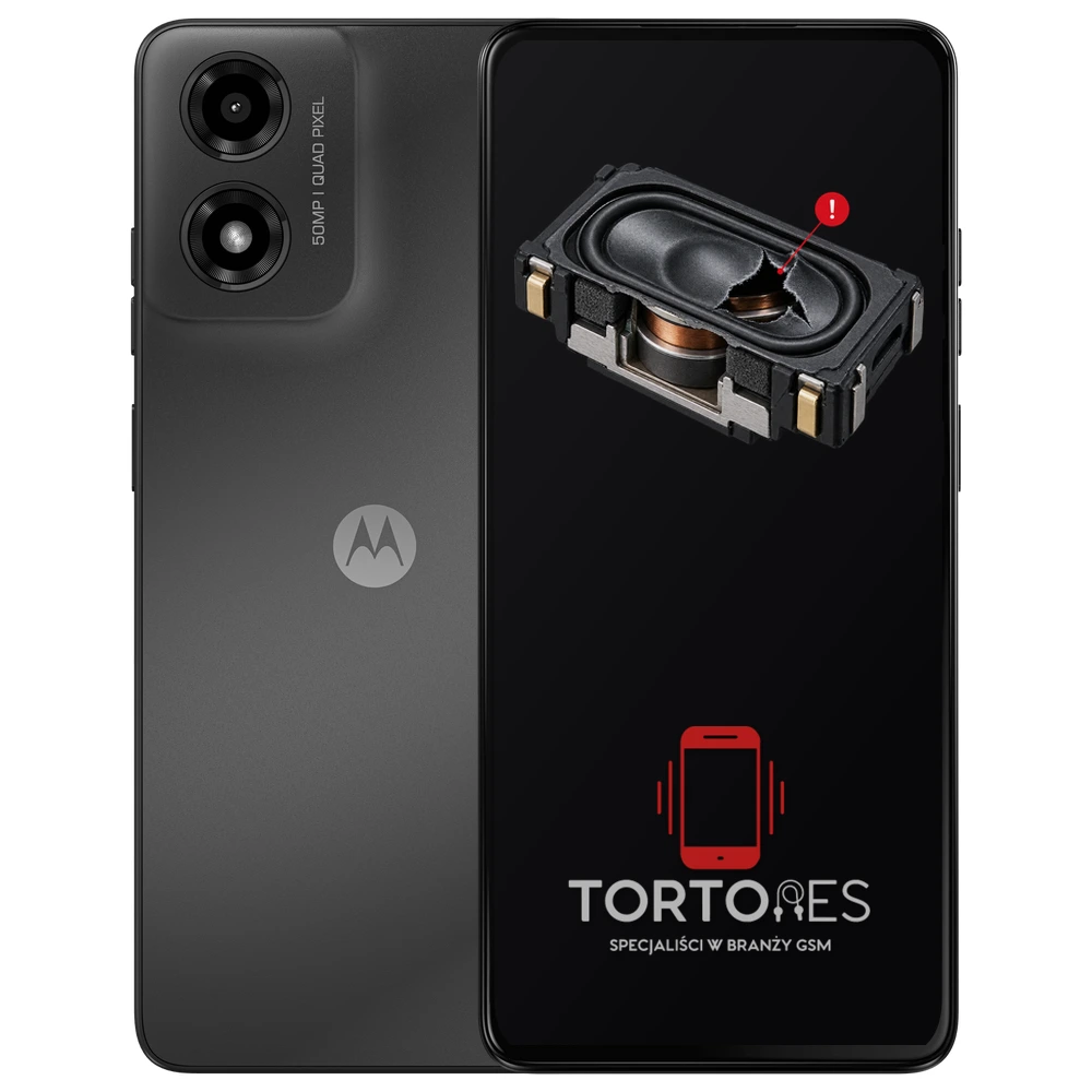 Motorola Moto G04s z symbolem głośnika multimedialnego - wymiana głośnika multimedialnego