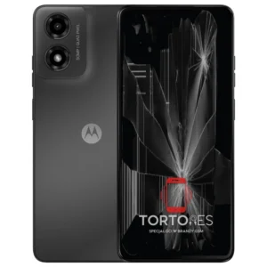 Motorola Moto G04s z ilustracją pękniętego wyświetlacza - wymiana zbitego wyświetlacza