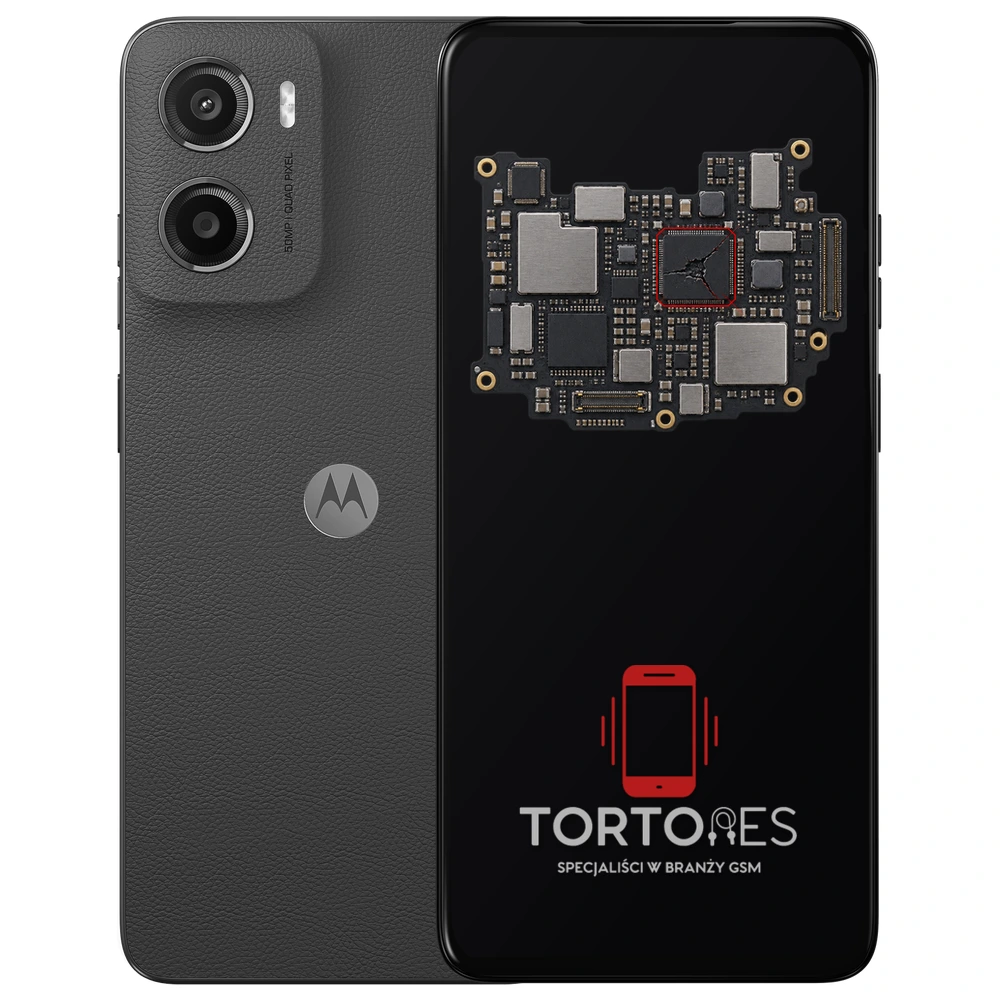 Motorola Moto G05 z ilustracją płyty głównej - naprawa płyty głównej