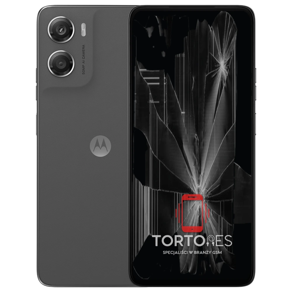 Motorola Moto G06 Power z ilustracją pękniętego wyświetlacza - wymiana zbitego wyświetlacza