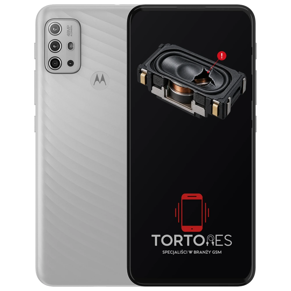Motorola Moto G10 z symbolem głośnika multimedialnego - wymiana głośnika multimedialnego