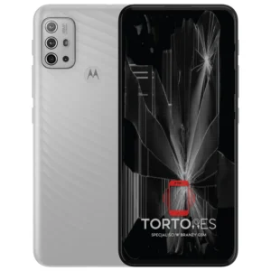 Motorola Moto G10 z ilustracją pękniętego wyświetlacza - wymiana zbitego wyświetlacza